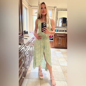 Floral Green Summer Dress